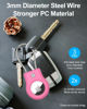Picture of SCALLOP Airtag Keychain Holder, Air Tag Lock Case Holders with Wire Cable, Sturdy Protection Airtag Key Chain, Compatible Apple Airtag for Key Ring,Keys, Luggage