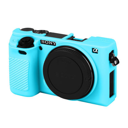Picture of Easy Hood Case for Sony Alpha A6000 ILCE-6000 Digital Camera, Anti-Scratch Soft Silicone Housing Protective Cover Protector Skin (Blue)