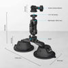 Picture of SmallRig Camera Suction Cup Mount, Mount for GoPro, on Car Window, Windshield, for Sony DSLR, Lightweight Camera, Vehicle Shooting,Vlogging, Mobile Phone, Action Camera with Action Camera Mount - 3566