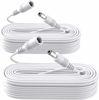 Picture of 2 Pack 10M 33ft Power Extension Cable, 2PCS DC 12V 2.1mm x 5.5mm Power Adapter Extension Cord, Compatible with 12V DC Power Supply Adapter or Wall Charger for CCTV Security Camera IP Camera(White)