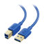 Picture of Cable Matters Short USB 3.0 Cable (USB 3 Cable, USB 3.0 A to B Cable) in Blue 3 ft
