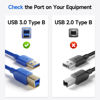 Picture of Cable Matters Short USB 3.0 Cable (USB 3 Cable, USB 3.0 A to B Cable) in Blue 3 ft