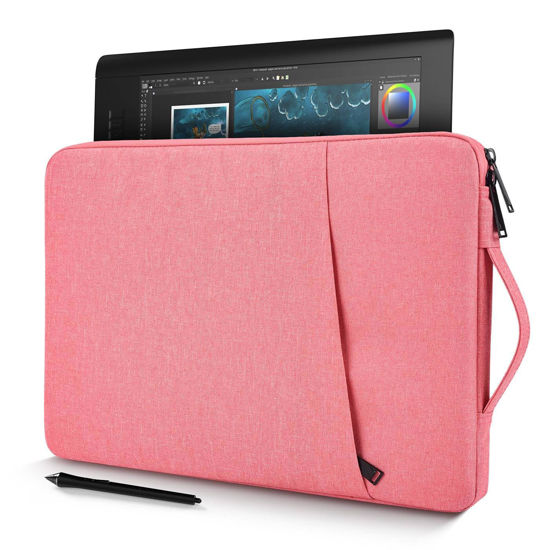 Picture of Portable Drawing Tablet Sleeve Protective Carrying Case for XP-Pen Artist13.3 Pro 13.3 Inch/ Artist12, HUION KAMVAS 13/ Inspiroy Q11K/ Inspiroy H1161,Pink