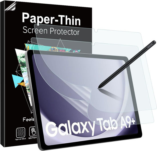 Picture of TiMOVO Screen Protector (2 Pack) for Samsung Galaxy Tab A9+ 2023, 11 inch, PET, Anti Glare, Matte Finish, Write & Draw Like on Paper, Easy Install