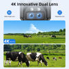 Picture of SV3C Dual Lens PTZ Security Camera Outdoor, ONVIF 4K WiFi IP Camera, AI Human Vehicle Motion Detect, Auto Tracking, Dual Band, Color Night Vision, Waterproof, Two Way Audio, Blueiris, Camhipro, Black