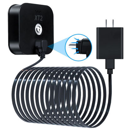 Picture of Itramax 10 FT Blink Outdoor/Indoor (3rd Gen) Charger Cable with Adapter(1 Pack),Compatible for Blink XT/XT2 Camera Charging Brick and 90 Degree Right Angled Micro USB Cord,Waterproof Power Wire Supply