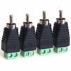 Picture of MOBOREST RCA Cable Audio Adapter, Phono RCA Male Plug to AV Screw Terminal Audio/Video Speaker Wire connectors Solderless Adapter (Solder Free RCA Male-4pack)