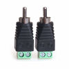 Picture of MOBOREST RCA Cable Audio Adapter, Phono RCA Male Plug to AV Screw Terminal Audio/Video Speaker Wire connectors Solderless Adapter (Solder Free RCA Male-4pack)
