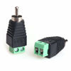 Picture of MOBOREST RCA Cable Audio Adapter, Phono RCA Male Plug to AV Screw Terminal Audio/Video Speaker Wire connectors Solderless Adapter (Solder Free RCA Male-4pack)