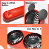 Picture of DecoLife Cute Personal Mini Fan, Handheld & Portable USB Rechargeable Fan, Twin Fan with 3 Adjustable Speeds, Perfect Cooling For Indoor Or Outdoor Activities, Cute Mouse (Dual-Fan)