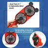 Picture of DecoLife Cute Personal Mini Fan, Handheld & Portable USB Rechargeable Fan, Twin Fan with 3 Adjustable Speeds, Perfect Cooling For Indoor Or Outdoor Activities, Cute Mouse (Dual-Fan)