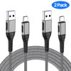 Picture of Durcord USB C Charger Cable, 2Pack 6ft Fast Charging 6Ft USB Type C Cord Cable, 6 Foot Type C Charger Premium Nylon Braided USB Cable Compatible with iPhone 15 Pro/Plust/Max-Silver