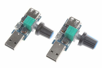 Picture of NOYITO 5V USB Fan Stepless Speed Controller Regulator with Switch Speed Module DC 4-12V to 2.5-8V 5W （Pack of 2）
