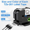 Picture of Labelife 36mm Label Tape TZe-261 Replacement for Brother P Touch TZe TZ Tape 36mm 1.4 Inch Laminated White TZe261 TZ-261 for Brother Ptouch PT-P910BT PT-P900W PT-P950W PT-530 PT550 Label Maker, 4-Pack