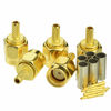 Picture of Eightwood 10pcs SMA Male Crimp RF Connector Gold-Plating for RG316 RG174 Cable