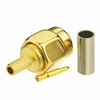 Picture of Eightwood 10pcs SMA Male Crimp RF Connector Gold-Plating for RG316 RG174 Cable