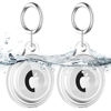Picture of [2 Pack] Airtag Keychain for Apple Airtag Holder IPX8 Waterproof 360 Full Body Shockproof Protective Cover Case Scratch Resistant for Pets, Dog, Keys, Cat, Luggage-clear