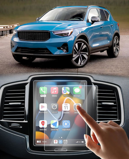 Picture of Sunsdrew 2PCS Volvo Screen Protector for Volvo XC40 XC60 2018-2024/S60 S90 V60 19-24/XC90 16-24/V90 17-24,8.7 inch Anti-Glare Tempered Glass TouchScreen Protector for Volvo Accessories Matte