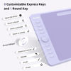 Picture of Parblo Intangbo M Drawing Tablet 10x6 inch,Digital Graphic Tablet with 8192 Levels,Battery-Free Stylus and 8 Hot-Keys Drawing Pad,Work with Window/Mac,Android,Purple