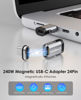 Picture of 2Pack Magnetic USB C Male to USB C Female Adapter, 240W Type C Adapter Extender, 20Gbps Data Transfer 4K Video Output for Steam Deck, ROG Ally, Switch, Notebook, PC, Tablet, iPhone 15 USB3.2 Straight