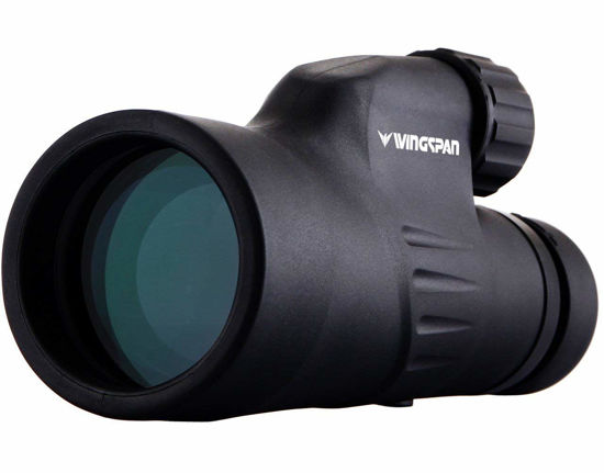 Picture of Wingspan Optics Explorer High Powered 12X50 Monocular. Bright and Clear. Single Hand Focus. Waterproof. Fog Proof. For Bird Watching, or Watching Wildlife. Daytime Use. Formerly Polaris Optics