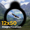 Picture of Wingspan Optics Explorer High Powered 12X50 Monocular. Bright and Clear. Single Hand Focus. Waterproof. Fog Proof. For Bird Watching, or Watching Wildlife. Daytime Use. Formerly Polaris Optics