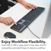 Picture of Macally Wired Keyboard for Mac with USB Hub (2X USB-A / 1x USB-C) - Compatible Backlit Apple Keyboard with Dual Interface - Auto OS Detection for Mac, MacBook Pro/Air, iMac, PC, Android, iPad, iOS