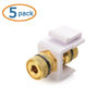 Picture of Cable Matters 5-Pack Banana Jack Binding Post Keystone Jack Inserts with Black Ring