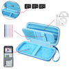 Picture of FBLFOBELI Hard Case for Texas Instruments TI-84 Plus CE/TI-84 Plus/TI-83 Plus/Casio fx-9750GIII Color Graphing Calculator, Mesh Pocket for Pens, Cables and Other Accessories (Case Only) (Blue)