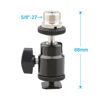 Picture of CAMVATE 5/8"-27 Camera Accessory Mount to Cold Shoe with Mini Ball Head for Microphone Stand - 1188