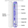Picture of YINVA Pencil Case for Apple Pencil 1st Generation/Apple Pencil 2nd Generation Case Holder, Pen Accessories Storage Case Box Cover Design for Apple iPad Pencil Accessories Tips(Purple)