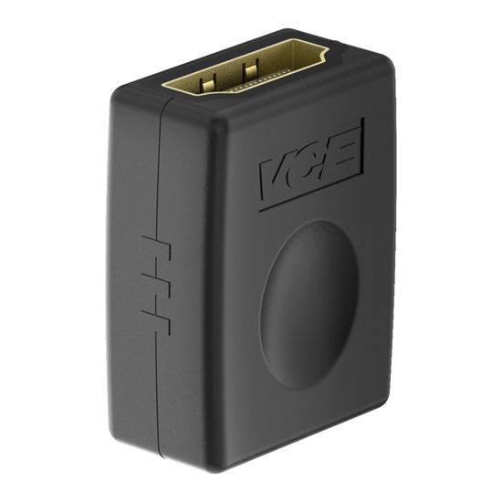 Picture of VCE HDMI Coupler Female to Female HDMI Adapter Gold Plated High Speed HDMI Double Female Connector Support 3D 4K 1080P HDMI Cable Extender