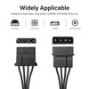 Picture of GINTOOYUN Molex Splitter Power Cable LP4 4-Pin Male to 3 x 4-Pin Female D-Type Plug Y Splitter IDE PSU Power Cable for IDE Hard Drives and IDE CD ROM/DVDRW Drives(1 to 3)