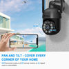 Picture of Wireless Security Camera System, 4pcs 3MP PTZ Cameras Outdoor Indoor, CKK WiFi Surveillance NVR System with Floodlights & Siren Alarm, 2 Way Audio, 24/7 Record, Expandable 10CH, No HDD