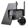 Picture of Kittyhok 2K Solar Security Camera Outdoor, 4MP Black FHD Wireless Security Camera, Solar Powered, Forever Power, Smart Detection, Night Vision, Spotlight, Weatherproof for Home Surveillance