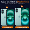 Picture of Suoman for iPhone 16 Camera Lens Protector /16 Plus Camera Lens Protector,[Unobstructed Flash] [2-in-1 lens cover] Metal Frosted Camera Lens Protector for 16/16 Plus - Teal