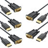 Picture of DteeDck DisplayPort to VGA Cable 3ft 5 Pack, DP Display Port to VGA Adapter Cable Converter Male to Male Braided Cord for Monitor Desktop Laptop Display Projector HDTV