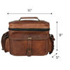 Picture of Leather Messenger Bag for Camera - Vintage Shoulder Satchel Camera Bag for DSLR, Canon, Nikon, Fuji Cameras - Travel, Portable Photography Bag