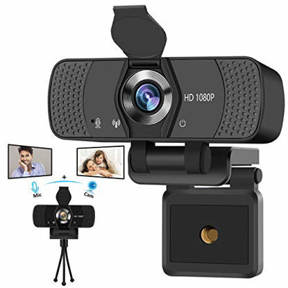 Picture of SFABF Webcam with Microphone,1080P Webcam USB Web Camera for Computer/Desktop,HD Video Camera Laptop Webcam with Cover & Tripod,Laptop Desktop PC Camera for Video Conference Recording Streaming