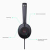 Picture of Yealink UH37 USB Headset with Microphone for PC Laptop - Headphones with Noise Cancelling Microphone for Computer,On-Ear Wired Office Call Center Headset Mono