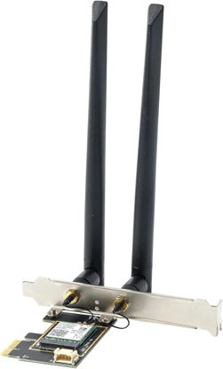 Picture of PCIe WiFi Card, WiFi 6E Card M.2 NGFF Mini Desktop kit Adapter Newest 6GHz BT5.2 Wireless 802.11ax 5400Mbps 2.4Ghz 5Ghz Support OFDMA MU-MIMO AX210NGW Gigabit Network Card
