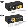 Picture of CKL 2 Port USB 3.0 KVM Switch Dual Monitor HDMI+VGA 4K 60Hz, Keyboard Video Mouse Peripherals Switcher for 2 Computers 2 Monitors with Audio 922HV-3