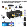 Picture of CKL 2 Port USB 3.0 KVM Switch Dual Monitor HDMI+VGA 4K 60Hz, Keyboard Video Mouse Peripherals Switcher for 2 Computers 2 Monitors with Audio 922HV-3
