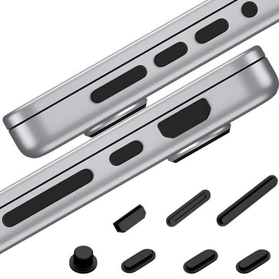 Picture of 7 PCS Anti Dust Dirt Plug Cups Set for MacBook Pro 14 & MacBook Pro 16 inch M3 M2 M1 Pro/Max 2023-2021 Released Dust Plugs