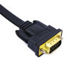 Picture of DTech Flat Thin Extra Long VGA Cable 100 ft 15 Pin Male to Male Computer Monitor Cord HD15 Connector 1080p High Resolution (31 Meter, Black)