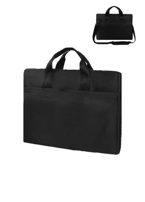 Picture of Premium Black,17.3-18.4 Inch Laptop Briefcase with Cross-Body Shoulder, DVD Player bag,Painting board bag，Laptop case Fits Dell, HP, ASUS,MacBook Pro, 2-layer Design,Durable,LIGHTWEIGHT