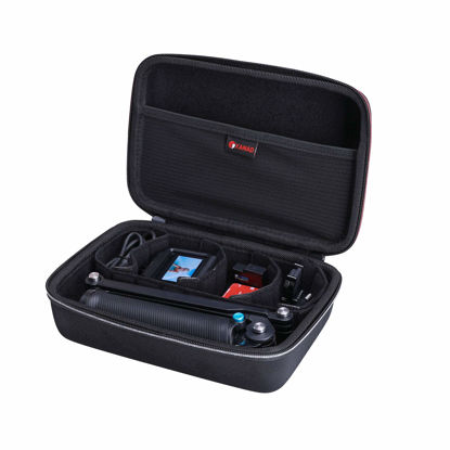 Picture of XANAD Hard Case for GoPro Hero 12/11/10/9 / 8/7 / 6/5 / MAX or Insta360 GO 3 Waterproof Digital Action Camera,Fit 9.3'' X 6.5'' X 3.3'' Camera,with 4 Moveable Dividers