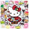 Picture of JXJMYU 50pcs Cute Kawaii San-Rio Kuro mi Me lody Cinnamo roll Stickers for Skateboard Trunk Laptop Computer Water Bottles Car Teens Boys Girls Decal Waterproof Sticker