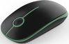 Picture of VssoPlor Wireless Mouse, 2.4G Slim Portable Computer Mice with Nano Receiver for Notebook, PC, Laptop, Computer (Black and Green)