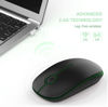 Picture of VssoPlor Wireless Mouse, 2.4G Slim Portable Computer Mice with Nano Receiver for Notebook, PC, Laptop, Computer (Black and Green)